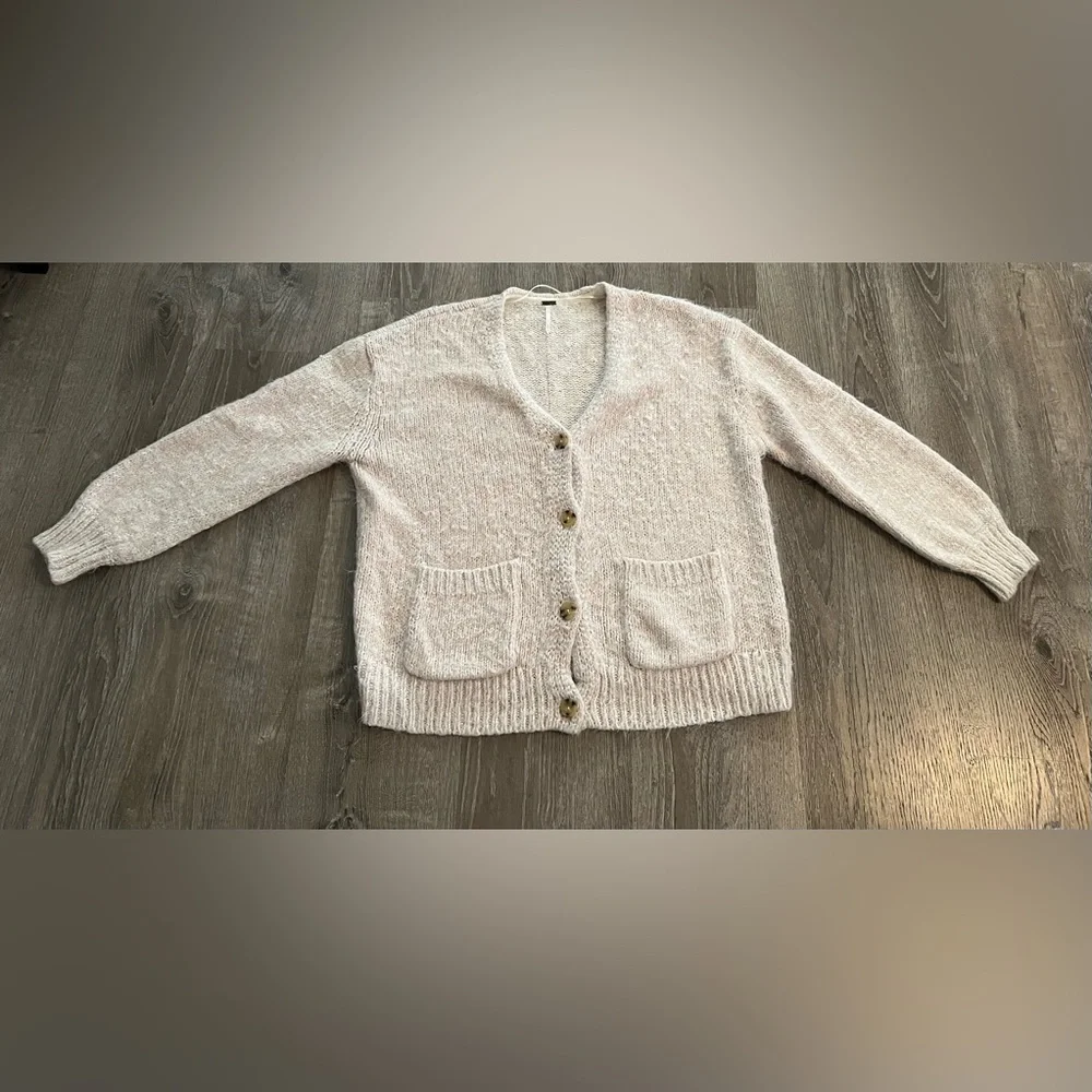 Free People NEVERMIND CARDIGAN IN CREME BRULEE